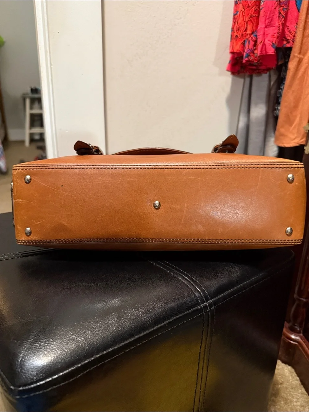COLE HAAN Structured Shoulder Satchel